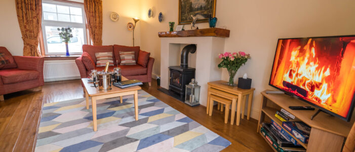 www.loaninghead.co.uk sitting room for Stables Cottage. Loch Lomond and Trossachs National Park.